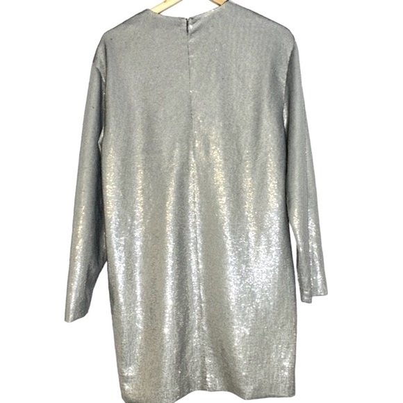 NWT Ralph Lauren Purple Label Runway Collection Silver Sequin Sheath Dress 8 - Picture 9 of 15